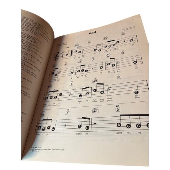 Vintage Michael Jackson songbooks Dangerous / Bad albums for Piano and Organ EZ - Picture 15 of 16
